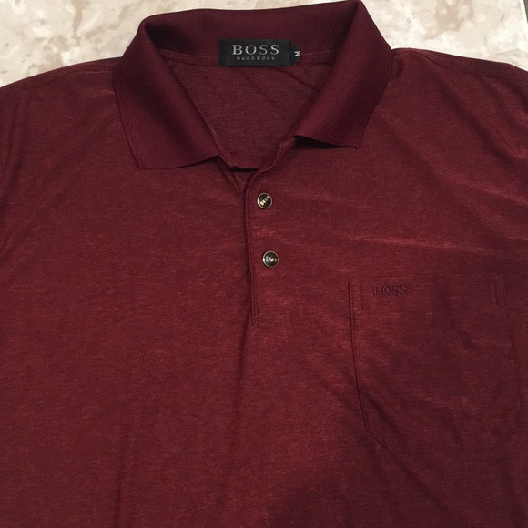 hugo boss silk polo shirt